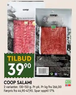 Coop Mega COOP SALAMI tilbud