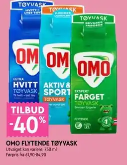 Coop Mega OMO FLYTENDE TØYVASK tilbud