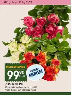Coop Mega ROSER 10 PK, Medlemspris tilbud