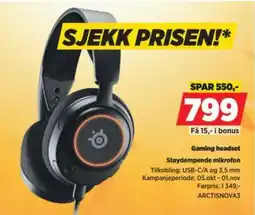 POWER Steelseries Gaming headset tilbud