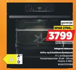 POWER Gorenje integrert stekeovn tilbud