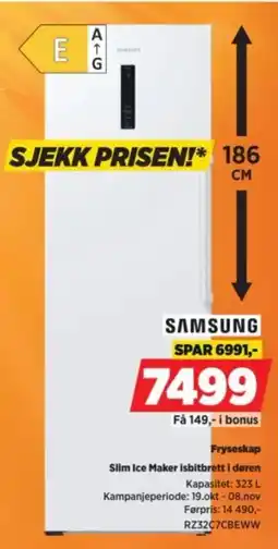 POWER Samsung Fryssekap tilbud