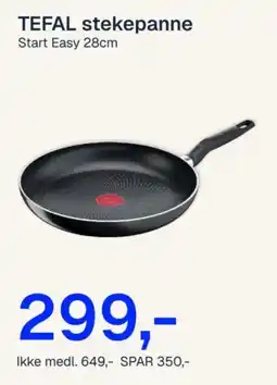 Jernia Tefal stekepanne start easy 28cm tilbud