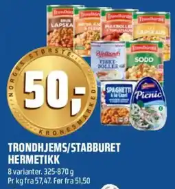 Coop Obs Trondhjems/stabburet hermetikk tilbud
