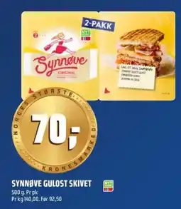 Coop Obs Synnøve Gulost Skivet tilbud