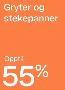 Jernia Gryter og stekepanner tilbud