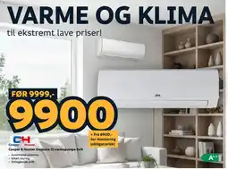 Megaflis Cooper & Hunter Daytona 12 varmepumpe hvit tilbud