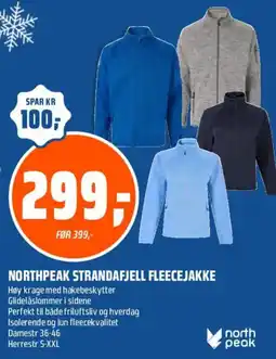 Coop Obs Northpeak strandafjell fleecejakke tilbud