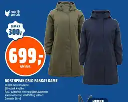 Coop Obs Northpeak oslo parkas dame tilbud