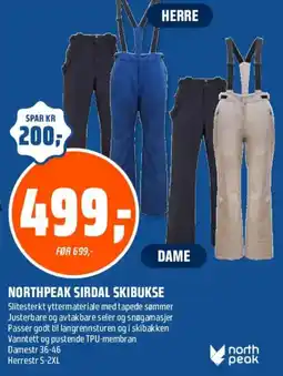 Coop Obs Northpeak sirdal skibukse tilbud