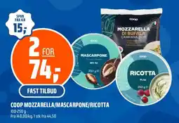 Coop Obs Coop mozzarella/mascarpone/ricotta tilbud