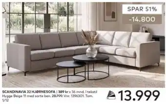 Scandinavia 32 hjørnesofa