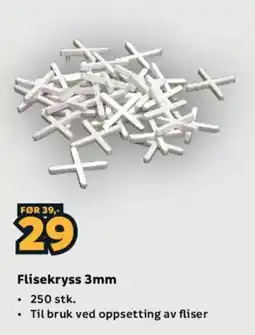 Megaflis Flisekryss 3mm tilbud
