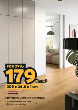 Megaflis Egger Honey Cadiz Oak laminatgulv tilbud