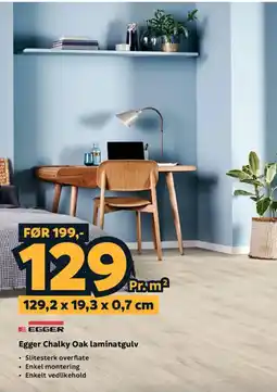 Megaflis Egger Chalky Oak laminatgulv tilbud