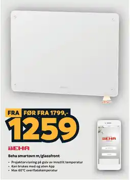 Megaflis Beha smartovn m/glassfront tilbud