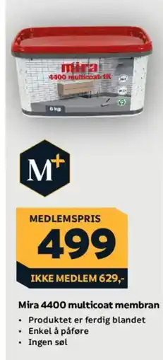 Megaflis Mira 4400 multicoat membran tilbud