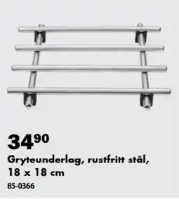 Biltema Gryteunderlag, rustfritt stål tilbud