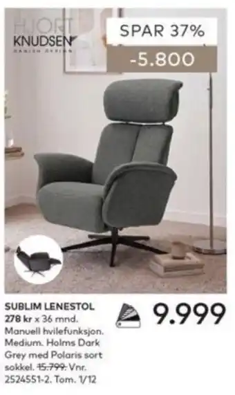 Hjort Knudsen Sublim Lenestol