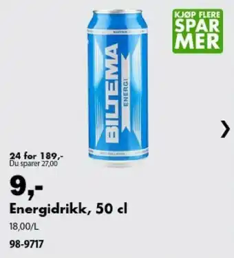Biltema energidrikk