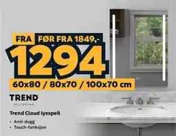 Megaflis Trend Cloud lysspeil tilbud