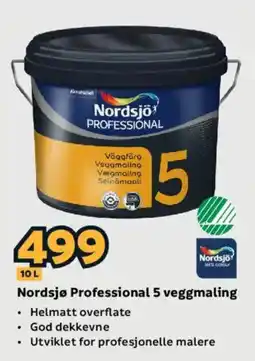 Megaflis Nordsjø Professional 5 veggmaling tilbud