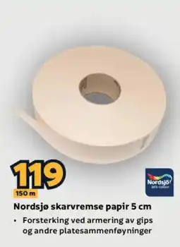Megaflis Nordsjø skarvremse papir 5 cm tilbud