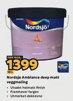 Megaflis Nordsjø Ambiance deep matt veggmal tilbud
