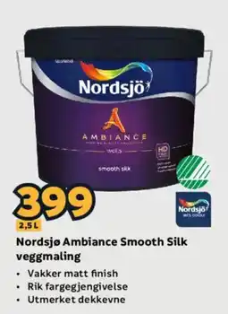 Megaflis Nordsjö Ambiance Smooth Silk veggmaling tilbud
