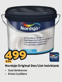 Megaflis Nordsjø Original Dør/List halvblank tilbud