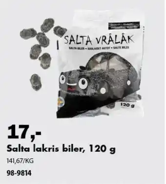 Salta lakris biler