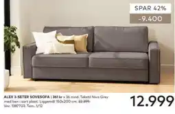 Skeidar Alex 3-seter sovesofa tilbud
