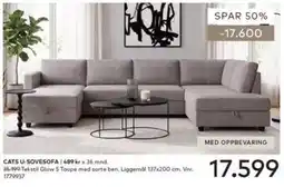 Skeidar CATS U-SOVESOFA tilbud