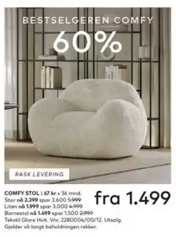 Skeidar Comfy Stol tilbud