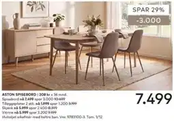 Skeidar Aston spisebord tilbud