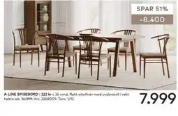 Skeidar A-line spisebord tilbud