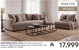 Skeidar Rossi modulsofa tilbud