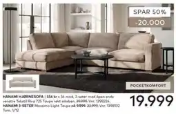 Skeidar Hanami hjørnesofa tilbud
