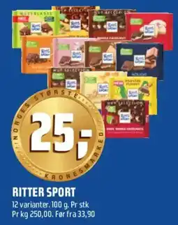 Coop Obs Ritter Sport tilbud