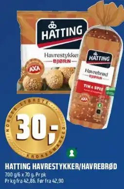 Coop Obs Hatting havrestykker/havrebrød tilbud