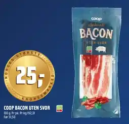 Coop Obs Coop bacon uten svor tilbud