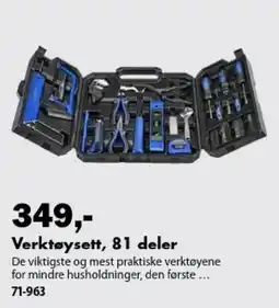 Biltema Verktøysett, 81 deler tilbud
