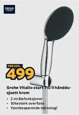 Megaflis Grohe Vitalio start 110 ii hånddusjsett krom tilbud
