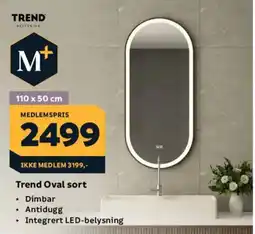 Megaflis Trend Oval sort tilbud