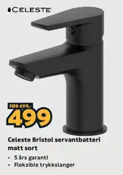 Megaflis Celeste Bristol servantbatteri matt sort tilbud
