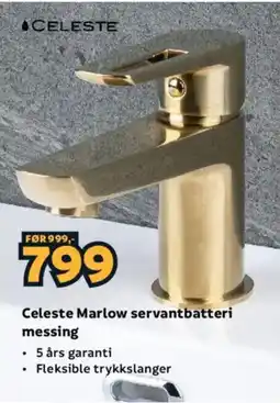 Megaflis Celeste Marlow servantbatteri messing tilbud