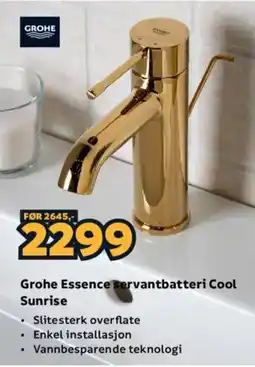 Megaflis Grohe Essence servantbatteri Cool Sunrise tilbud