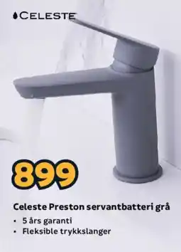 Megaflis Celeste Preston servantbatteri grå tilbud