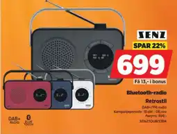 POWER Senz bluetooth-radio retrostil tilbud