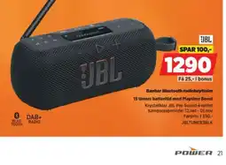 POWER Jbl bærbar bluetooth radiohøyttaler tilbud